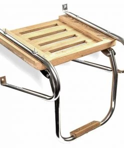 WHITECAP Teak Swim Platform with Step, Inboard/Outboard