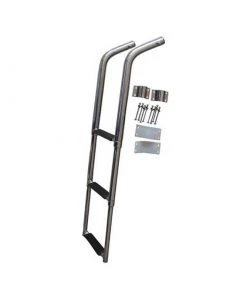WEST MARINE 3-Step Under Platform Telescoping Swim Ladder with Safety Stick