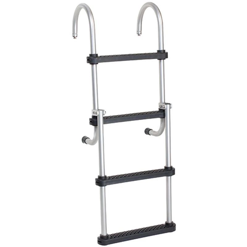 WEST MARINE 4-Step Removable Folding Pontoon Ladder 1 WEST MARINE 4-Step Removable Folding Pontoon Ladder