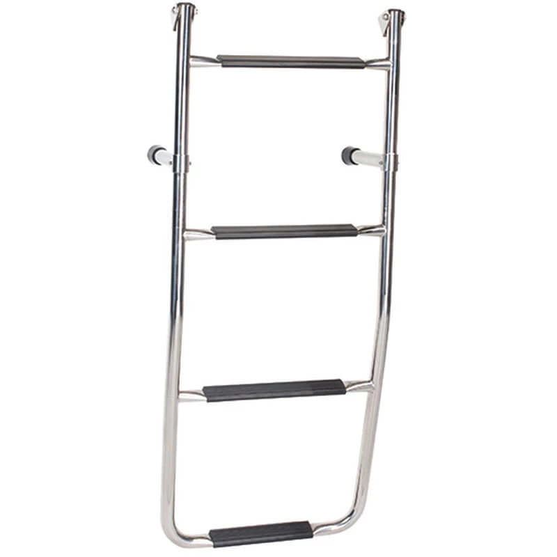 WEST MARINE 4-Step Hinged Transom Ladder 1 WEST MARINE 4-Step Hinged Transom Ladder
