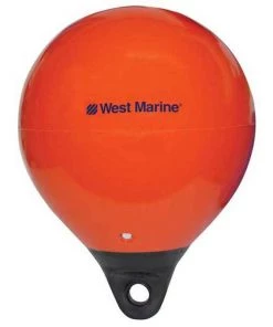 WEST MARINE 15" Dia. Tuff End Round Fender, Orange