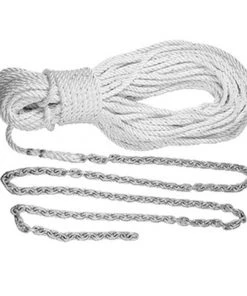 LEWMAR 200' X 1/2" Three Strand Nylon Rope/High Test Chain Anchor Rode