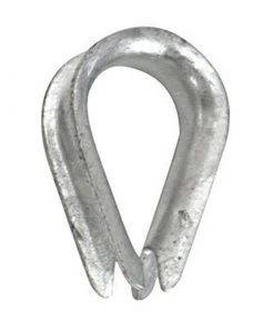 WHITECAP 7/8" Rope Thimble, Galvanized Steel