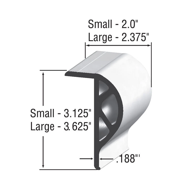 TAYLOR MADE True Color Commercial Grade P-Shape Vinyl Dock Edging, Large 10' Straight 2 TAYLOR MADE True Color Commercial Grade P-Shape Vinyl Dock Edging, Large 10' Straight - Image 2