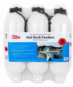 SEAFIT 6.5" x 23" Hot Dock Fender, 3-Pack, White