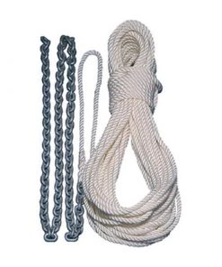 LEWMAR Pre-Spliced Anchor Rode, 5' of 1/4" Chain, 100' of 1/2" Three-Strand Line