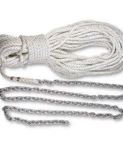 LEWMAR Pre-Spliced Anchor Rode, 10' of 1/4" Chain, 150' of 1/2" Three-Strand Line