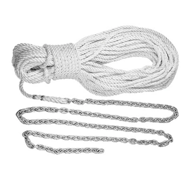 LEWMAR Pre-Spliced Anchor Rode, 15' of 1/4" Chain, 200' of 1/2" Three-Strand Line 1 LEWMAR Pre-Spliced Anchor Rode, 15' of 1/4" Chain, 200' of 1/2" Three-Strand Line