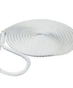 WEST MARINE Premium Prespliced Three-Strand Nylon Dock Lines, White